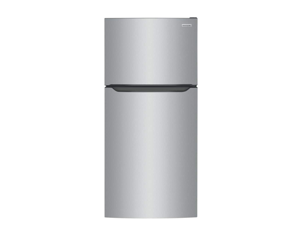 Two-door refrigerator with top freezer for temporary office and breakroom rentals