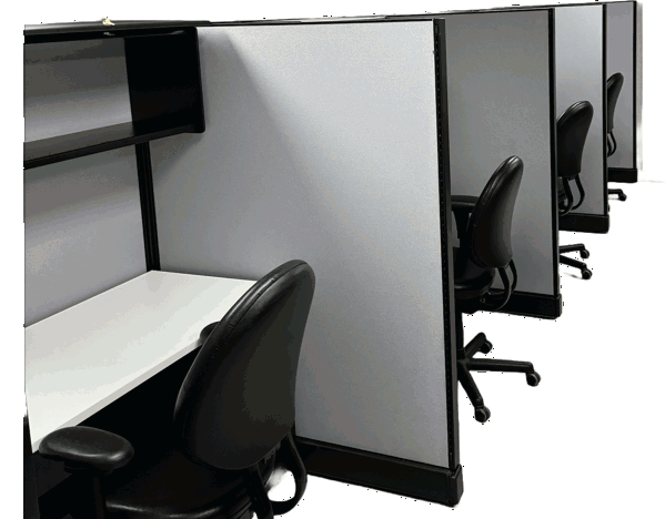 Preconfigured office cubicles available for temporary building rentals